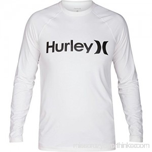 Hurley One and Only LS Surf Shirt White Black Large B0769XXG7K